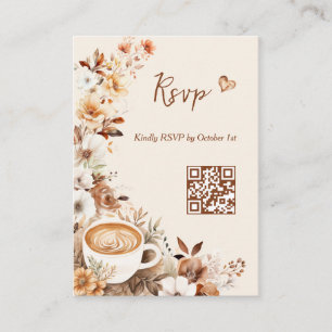 Tarjeta De Recepción Ducha de Novia "El Amor está en ebullición" RSVP C