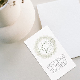 Tarjeta De Recepción Ducha de novia floral con pantalla de aliento para