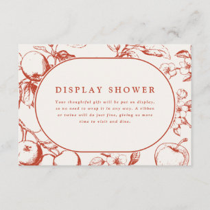 Tarjeta De Recepción Ducha de Novia Manzana Vintage Perfect One