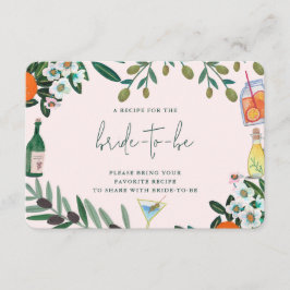 Tarjeta De Recepción Ducha de Novia Mediterránea Italiana Comparte una 