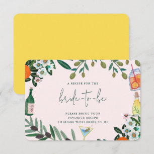 Tarjeta De Recepción Ducha de Novia Mediterránea Italiana Comparte una 