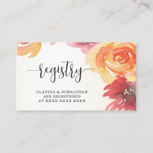 Ducha de novia registro floral de otoño