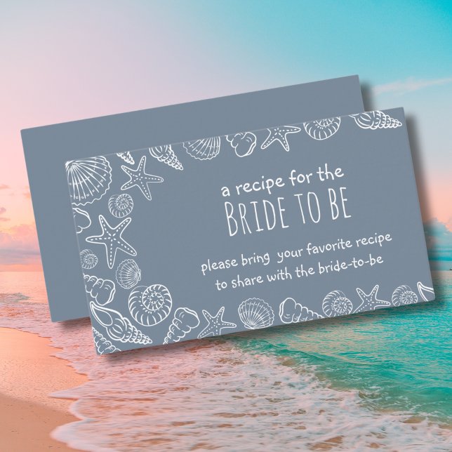 Tarjeta De Recepción Ducha De Novias Costeras Comparte Una Receta (Subido por el creador)