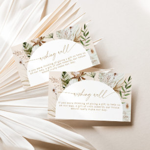 Tarjeta De Recepción Ducha de novias de playa Boho que desea lo mejor