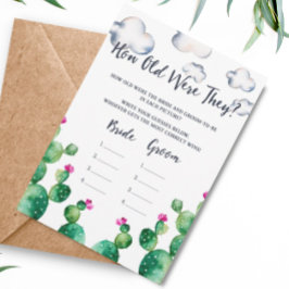 Tarjeta De Recepción Ducha De Novias Fiesta Cuán Viejos Eran Las Cartas