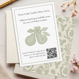 Tarjeta De Recepción Ducha de novias Perfecta Pear | Registro de Sage G
