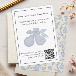 Tarjeta De Recepción Ducha de novias Perfecta Pear | Registro francés a