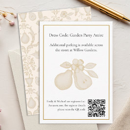 Tarjeta De Recepción Ducha de novias Perfecta Pear | Registro y detalle