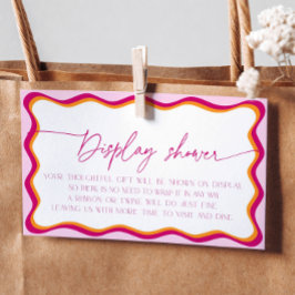 Tarjeta De Recepción Ducha de novias rosa y Naranja sin envoltura