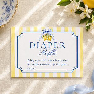 Tarjeta De Recepción Ducha de pañales Limón Amalfi Azul Amarillo para B