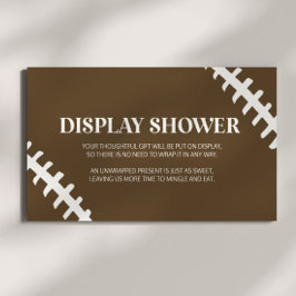 Tarjeta De Recepción Ducha de pantalla Baby Shower de color marrón blan