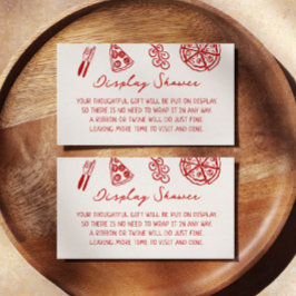 Tarjeta De Recepción Ducha de pantalla Baby Shower Pizza italiana