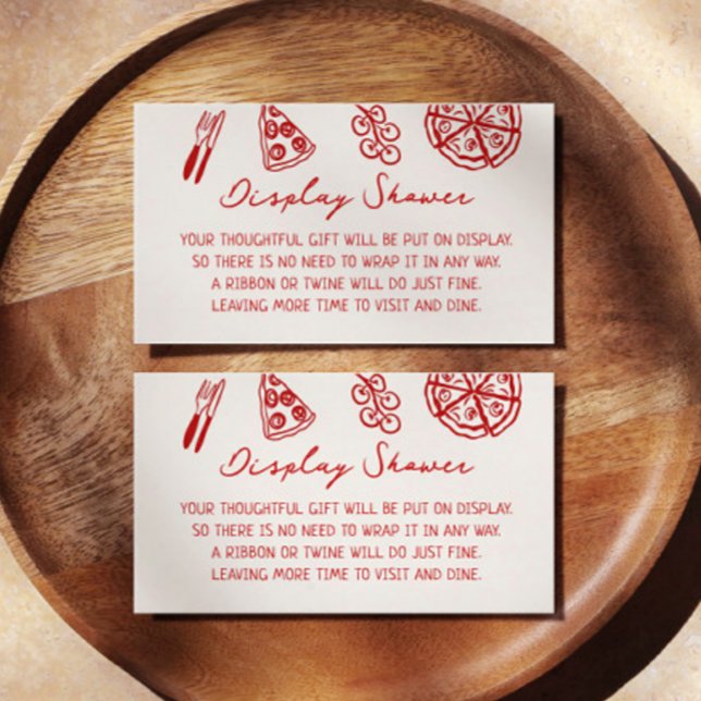 Tarjeta De Recepción Ducha de pantalla Baby Shower Pizza italiana (Subido por el creador)