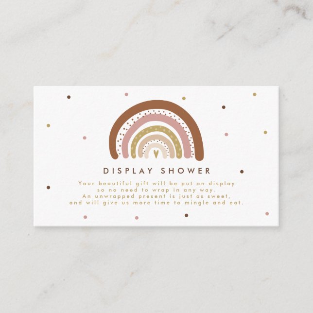 Tarjeta De Recepción Ducha de pantalla de arcoiris silenciosa sin papel (Anverso)