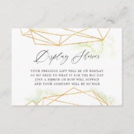 Tarjeta De Recepción Ducha de pantalla de ducha de color acuático geomé