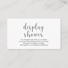 Tarjeta De Recepción Ducha de pantalla del boda, mínima, negra,