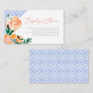 Tarjeta De Recepción Ducha de visualización Aperol Spritz Blue Tile Pos