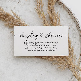 Tarjeta De Recepción Ducha de visualización Baby Shower con guión moder