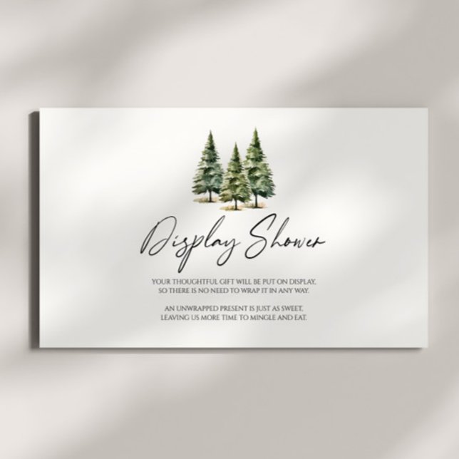 Tarjeta De Recepción Ducha de visualización Baby Shower de árbol de pin (Subido por el creador)