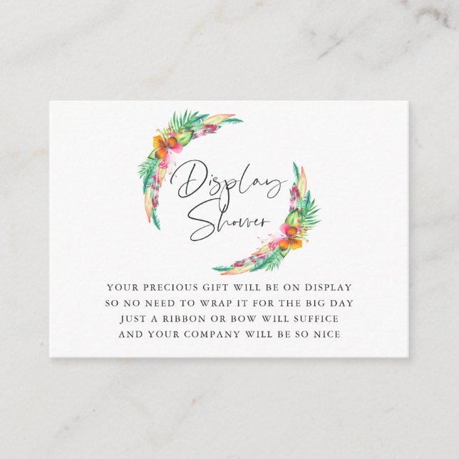 Tarjeta De Recepción Ducha de visualización Baby Shower Tropical Summer (Anverso)