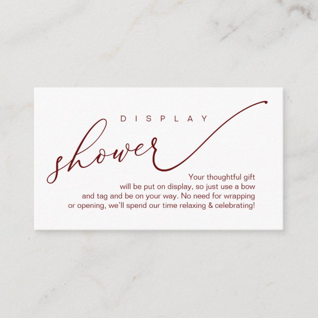 Tarjeta De Recepción Ducha de visualización boda, romántico moderno (Anverso)
