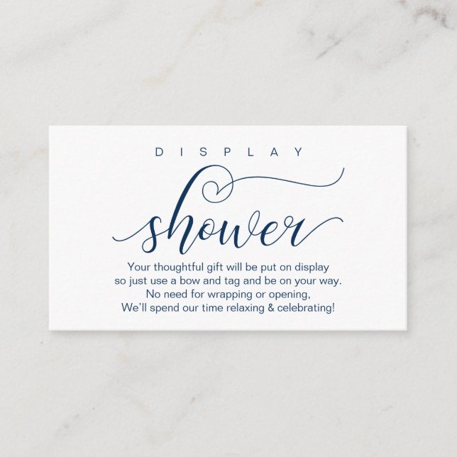 Tarjeta De Recepción Ducha de visualización boda, romántico moderno (Anverso)