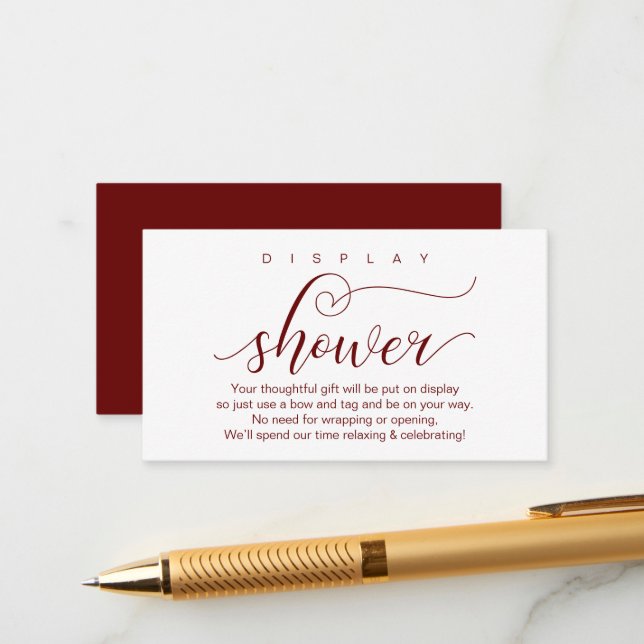 Tarjeta De Recepción Ducha de visualización boda, romántico moderno (Anverso/Reverso In Situ)