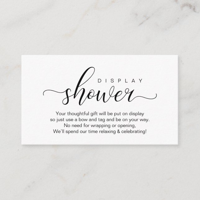 Tarjeta De Recepción Ducha de visualización boda, romántico moderno (Anverso)