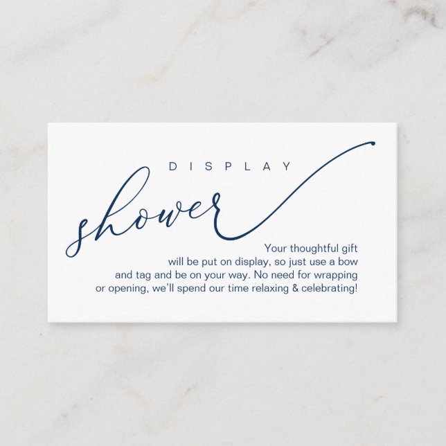 Tarjeta De Recepción Ducha de visualización boda, romántico moderno (Anverso)