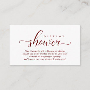 Tarjeta De Recepción Ducha de visualización boda, romántico moderno