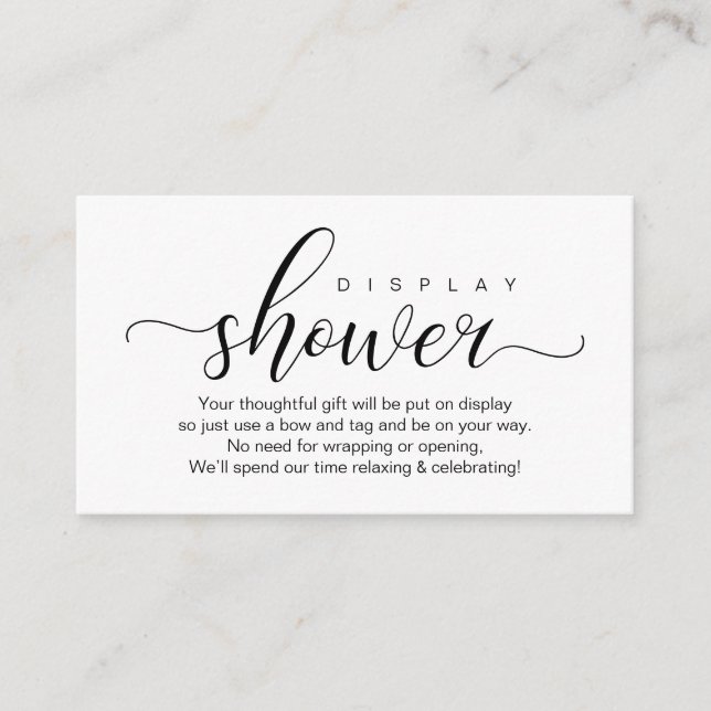 Tarjeta De Recepción Ducha de visualización boda, romántico moderno (Anverso)