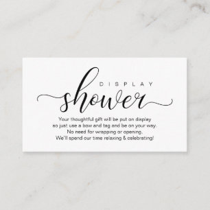 Tarjeta De Recepción Ducha de visualización boda, romántico moderno