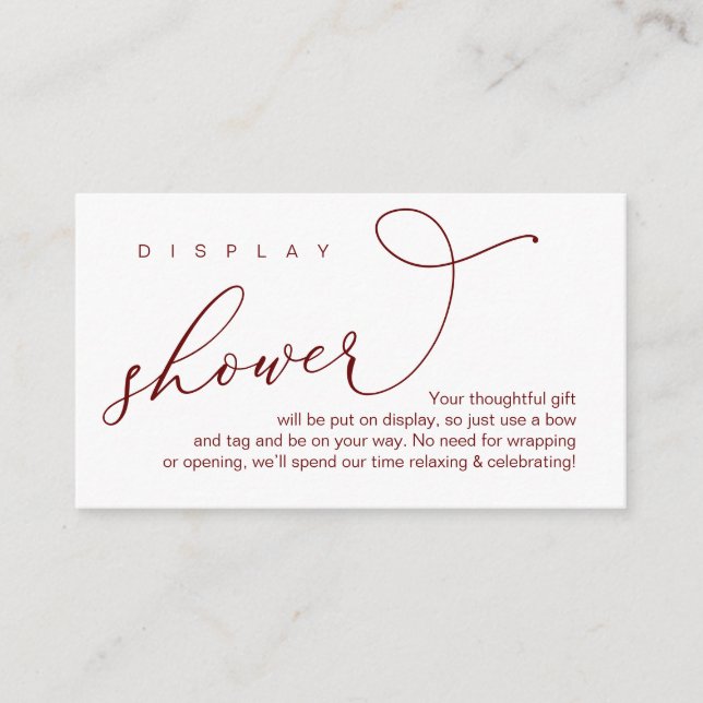 Tarjeta De Recepción Ducha de visualización boda, romántico moderno (Anverso)