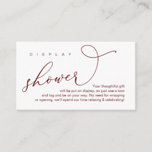 Tarjeta De Recepción Ducha de visualización boda, romántico moderno