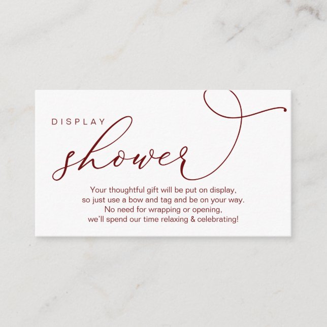 Tarjeta De Recepción Ducha de visualización boda, romántico moderno (Anverso)