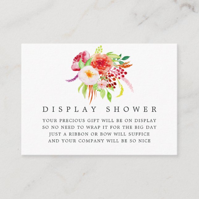 Tarjeta De Recepción Ducha de visualización de Baby Shower con encanto  (Anverso)