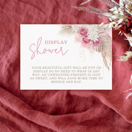 Tarjeta De Recepción Ducha de visualización de Baby Shower de Boho Pamp