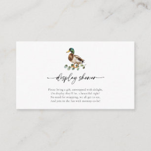 Tarjeta De Recepción Ducha de visualización de Baby Shower Rustic Malla