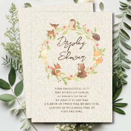 Tarjeta De Recepción Ducha de visualización de bosques encantada