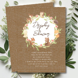 Tarjeta De Recepción Ducha de visualización de bosques encantada