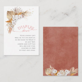 Tarjeta De Recepción Ducha de visualización de color de agua floral de 