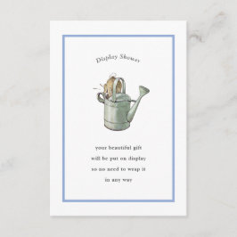 Tarjeta De Recepción Ducha de visualización de cosecha azul de conejo d