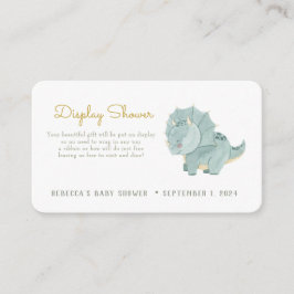 Tarjeta De Recepción Ducha de visualización de dinosaurios cúbicos