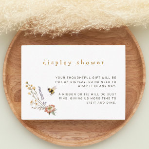 Tarjeta De Recepción Ducha de visualización de flores de abeja silvestr
