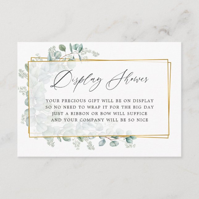 Tarjeta De Recepción Ducha de visualización de la ducha de la novia en  (Anverso)