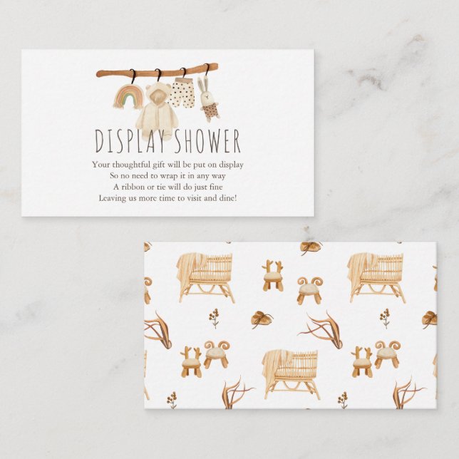 Tarjeta De Recepción Ducha de visualización de la línea de ropa Boho (Anverso / Reverso)