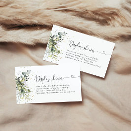 Tarjeta De Recepción Ducha de visualización de la vegetación floral Euc