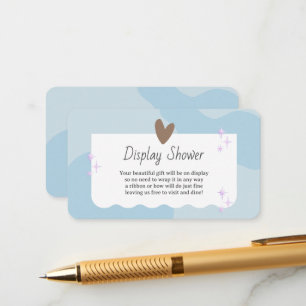 Tarjeta De Recepción Ducha de visualización de niños con estrellas y az