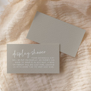 Tarjeta De Recepción Ducha de visualización de novias con guión Minimal