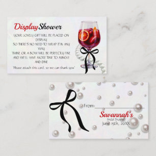 Tarjeta De Recepción Ducha de visualización de novias Sangria & Sass
